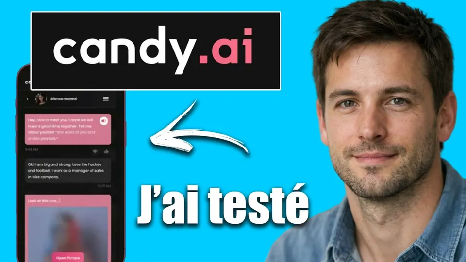 Miniatura del video de YouTube «Candy Ai Avis : J'ai testé, je vous dis TOUT ! (Petite Copine IA, Prix, Français...)» (canal Comparatif Expert)
